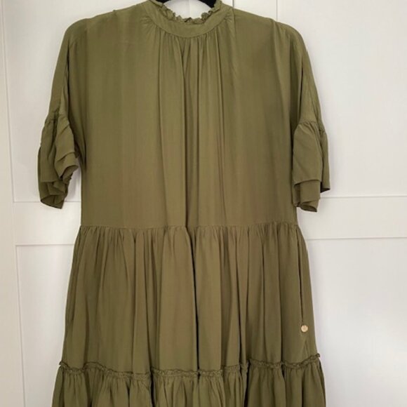 Scotch & Soda Green Ruffle Tiered Dress - Picture 5 of 11